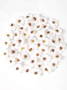 50 piezas/30 piezas Cabezas de flores de margarita artificiales de 3 CM/1.18 pulgadas, flores artificiales falsas, cabezas de flores de margarita artificiales, utilizadas para manualidades DIY, bodas, vestidos, decoración de fiestas, regalos, decoración del hogar, cumpleaños, graduación, decoración de otoño