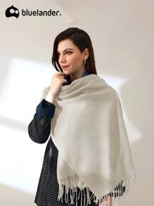 Bluelander Thick Winter Pashmina With Tassels, Windproof, And Fully Adjustable - Beige - View 2