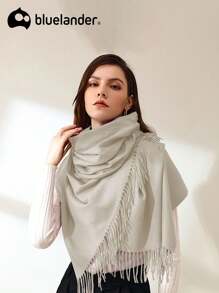 Bluelander Thick Winter Pashmina With Tassels, Windproof, And Fully Adjustable - Beige - View 1