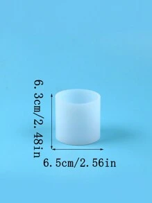 1 件 3D 圆柱形蜡烛模具，手工制作 DIY 硅胶蜡烛制作模具 - 白色 - 查看 14
