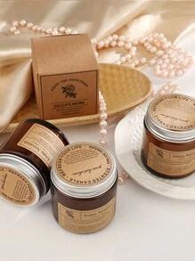 经典大罐香味蜡烛，单芯香薰蜡烛，燃烧时间超过 60 小时，送给朋友的圣诞礼物，新年礼物，生日礼物，送给男朋友和女朋友的情人节礼物 - 彩色 - 查看 5