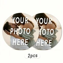 Customized Photo Acrylic Coaster, Personalized Vinyl Record Design, Ideal For Home And Desk Decor, No Battery Required, No Feather, Suitable As Housewarming, Birthday, Christmas, Easter, Thanksgiving, Valentine's Day Gifts, Can Also Be Used As A Water Coaster - 10*10cm Round Coaster - View 5