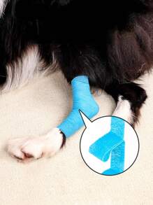 1 Pc Non-Woven Self-Adhesive Pet Wrap Bandage For Outdoor Use, Suitable For Feet Protection, Simple Bandaging, Sports Protection, Joint Protection, Features: Elastic Stretch, Comfortable Breathable, Compression Protection, Non-Stick To Fur, Self-Adhesive Easy Tear, Material: Non-Woven Fabric, Suitable For All Dog Breeds, Size: 5*450cm, 7.5*450cm, 10*450cm