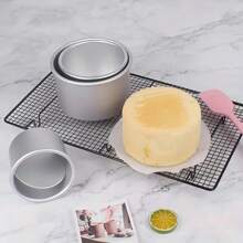 1pc/3pcs/4pcs, Cake Mold, Non-Stick, Removable Bottom, Baking Tool, Baking Pan, Aluminum Cake Pan Set, For Baking Wedding Or Birthday Cake, Kitchen Baking Supplies