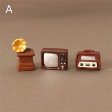 1 套微型复古电视、留声机、相机经典复古模型配件 - 多款 - 查看 6