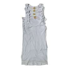 CIMA BONETERIA 6 PIEZAS CAMISETA RESAQUE ALGODÓN UNITALLA INTERIOR PARA HOMBRE TALLAS DIFERENTE TELA RIB TRANSPIRABLE - Blanco - Ver 3