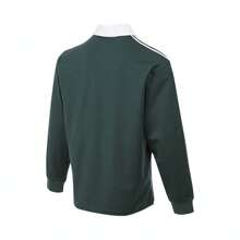 Adidas Originals Camiseta tipo polo de rugby de manga larga para hombre 2024, tejida con cuello, modelo TIZI2468 - Verde - Ver 2