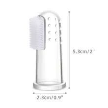 Szczoteczka do zębów dla niemowląt, miękka silikonowa szczoteczka do zębów, przyrząd do czyszczenia języka do kąpieli dla niemowląt, delikatny