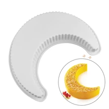 1 khuôn bánh silicon hình mặt trăng 3D, khuôn bánh mousse hình trăng lưỡi liềm, khuôn nướng bánh pizza, dụng cụ làm bánh nhà bếp, khuôn bánh tiệc ngày lễ - trắng - Xem 1