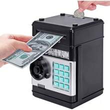 NetHong Piggy Bank Money Box Bank Electronic Password Lock ATM Cash Coin Gift - Black - View 7