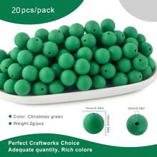 30 peças/20 peças 12mm/15mm Contas de Silicone, Usadas para Fabricação de Chaveiros, Contas Solta de Silicone para Fabricação de Pulseiras e Colares, e Contas de Silicone Circular para Canetas