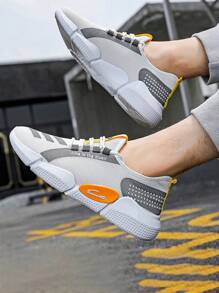 Men's Tennis Shoes/Travel Coconut Sneakers/Flying Woven Casual Running Shoes/Breathable Non-Slip - 白色 - 查看 1