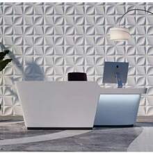 Aadesh 3D PVC Plastic Wall Panels, Suitable For Interior Wall Decoration, Waterproof And Heat-Resistant, With Grooved Texture. Ideal For Living Rooms, Halls, Bedrooms, Hotels, Offices, Game Rooms, And TV Accent Walls. 30cm * 30cm (Includes Installation Accessories). - S106 trắng - Xem 7