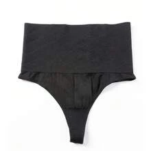 High Waist Women Tummy Control Shapewear Thong Panty Waist Trainer Body Shaper Pants Shaping Compression Briefs Underwear Underpants Knickers - Black - View 6