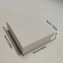 1 pieza Caja de almacenamiento de joyas minimalista con diseño de litchi blanco, tapa tipo cielo y tierra, caja de joyería para aretes, collares y anillos, regalo para mujeres - Blanco - Ver 13