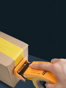 Dispensador y cortador de cinta de embalaje de metal reforzado de 5 cm de ancho actualizado, máquina manual de sellado de cartón, herramienta cortadora de embalaje, suministros de empaque logístico - Multicolor - Ver 4