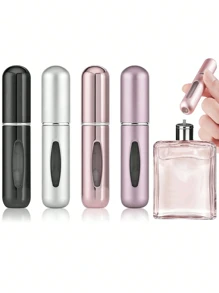 6pcs/5Pcs/4pcs/3Pcs/1Pc 5ML Perfume Refillable Bottle,Refillable Perfume Atomizer Bottle,Perfume Travel Spray Bottling Dispenser,Mini Portable Empty Liquid Container ,Travel Essentials ,Travel Organizer For Beach ,Summer Vacation Back To School