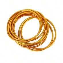 10 Stücke/Set Bohemian Mehrschicht Ultraflach PVC 3mm Armband Set, farbiges Ring Ketten Armband, geeignet für Frauen Hochzeitsfeier