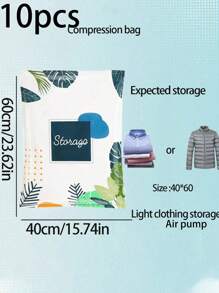 1 件旅行真空压缩袋，防水真空收纳袋，用于衣物、床上用品、行李整理，适用于衣物和被子存放 - 藍色 - 查看 19