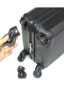 STARLEY-Maleta Avión Equipaje de Mano Viaje Cabina Trolley ABS Rígida 4 Ruedas Maleta de cabina rigida con asa telescopica 55x35x20CM Opción de Compra con Bolsa para Zapatos (Se Venden por Separado)