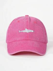 1 chiếc Mũ lưỡi trai bóng chày thêu hình cá mập dành cho nữ, Mũ thường ngày chống nắng ngoài trời có thể điều chỉnh cho du lịch bãi biển mùa xuân/thu, Mũ phong cách Y2K dành cho cả nam và nữ - mũ bóng chày - Xem 30