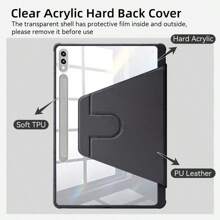 TBTIC 720° Rotation Acrylic Compatible With Samsung Tab Case A9 S9 S8 S7 Plus 11 FE 10.9 12.4 8.7 A8 10.5 X200 X206 S6 Lite 10.4 P620 P610 P615 P613 Leather Flip Cover Rotatable Adjustable