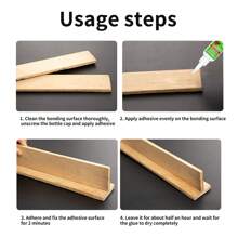 1/2pcs High Strength Wood Glue, Woodworking Adhesive Suitable For Wood Board, Furniture, Wood Repair, Multi-Purpose Glue - Multicolor - View 9