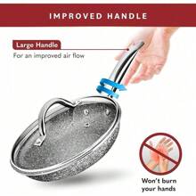 Home Hero Pots And Pans Set Non Stick - Induction Compatible Kitchen Cookware Sets + Bakeware Sets - Non Stick, PFOA Free, Oven Safe Pot And Pan Set Nonstick (23 Pcs - Granite) - 23 Pcs - Granite - View 6