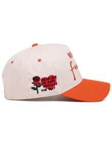 1 Stück "Keine Harte" Rose 3D Stickerei Baseballcap, Unisex Outdoor Sport Racing Lässig Snapback, amerikanischer Trucker-Stil