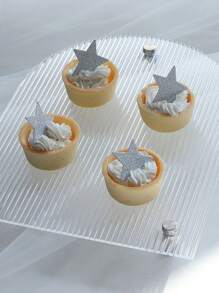 1 套多功能亚克力托盘，现代简约透明各种形状方便化妆托盘，适用于生日派对、婚礼、圣诞节 - 透明 - 查看 4