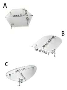 1 套多功能亚克力托盘，现代简约透明各种形状方便化妆托盘，适用于生日派对、婚礼、圣诞节 - 透明 - 查看 2