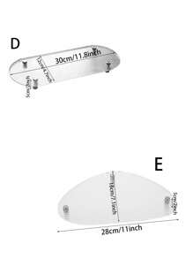 1 套多功能亚克力托盘，现代简约透明各种形状方便化妆托盘，适用于生日派对、婚礼、圣诞节 - 透明 - 查看 3
