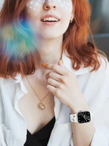 Floral Carved Watch Band, Compatible With Apple Watch Bands 41mm 40mm 44mm 45mm 42mm 38mm 49mm 42mm(S10) 46mm, Women Cute Flower Soft Silicone Sport Strap Compatible With Apple Watch Series 10 Se 9 8 7 6 5 4 3 2 1 Ultra