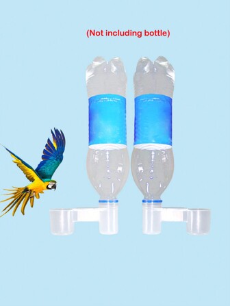 2 piezas Comedero de agua automático para pájaros, dispensador de agua dual para loros, transparente