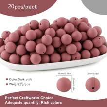 30 peças/20 peças 12mm/15mm Contas de Silicone, Usadas para Fabricação de Chaveiros, Contas Solta de Silicone para Fabricação de Pulseiras e Colares, e Contas de Silicone Circular para Canetas