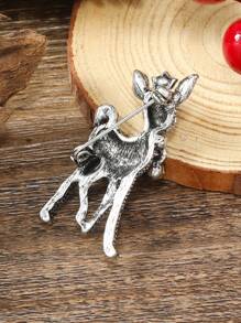 1 pieza Broche de ciervo con cristales vintage, adecuado para que las mujeres lo usen durante las vacaciones navideñas