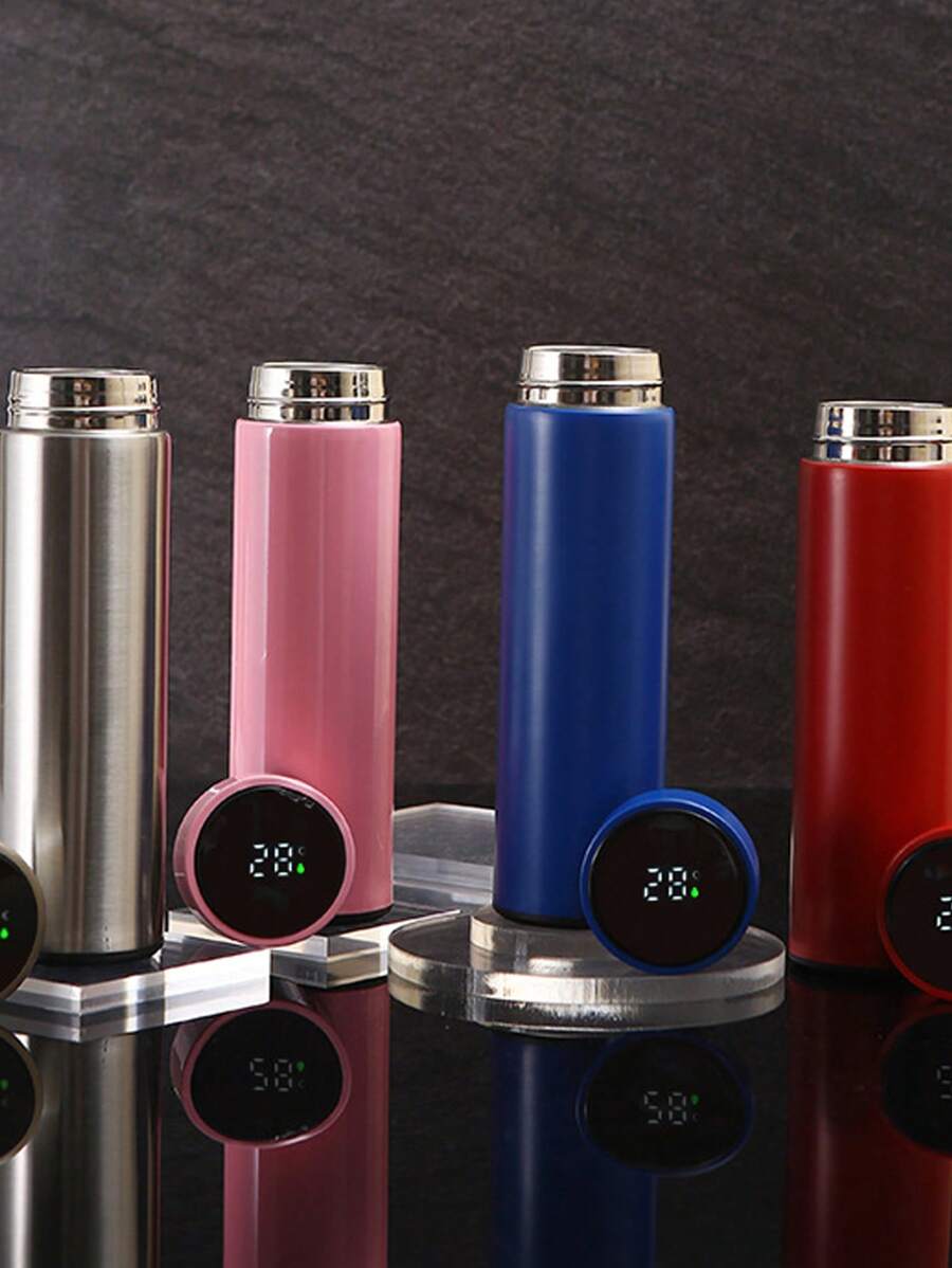 1 Bình nước cách nhiệt bằng thép không gỉ có màn hình hiển thị nhiệt độ, dụng cụ lọc trà, chỉ báo nhiệt độ thông minh, dung tích lớn, món quà tuyệt vời nhất cho bạn bè, đồng nghiệp và người thân yêu vào mùa hè và mùa đông - Nhiều màu - Xem 1