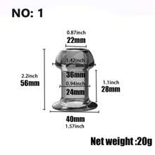 Tapón anal de silicona transparente negro de 4 tamaños, con agujero para mirar, superficie lisa, juguete sexual de silicona en forma de pene, juguetes sexuales para mujeres y hombres, juegos de adultos, juguetes anales unisex, entrenador anal para parejas, sexshop