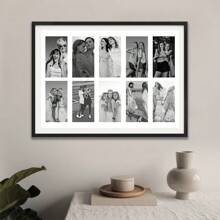 1buc Fără rame, Fotografii personalizate alb-negru super cool, pânză, Comemorare de ziua de naștere, Record de viață de cuplu, Record de viață de familie, Record de relație de prieteni, Star, Anime, Combinație proprie, Camera de zi Dormitor Decorare perete Cadouri Absolvire - Multicolor - Vizualizare 25