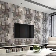 لفة ورق حائط لاصق معاصر ذو تصميم هندسي مربعات، ورق جدران ذاتي اللصق مقاوم للماء قابل للإزالة لديكور غرف النوم والحمامات والخزائن، مقاس 950 * 45 سم / 374 * 17.71 بوصة