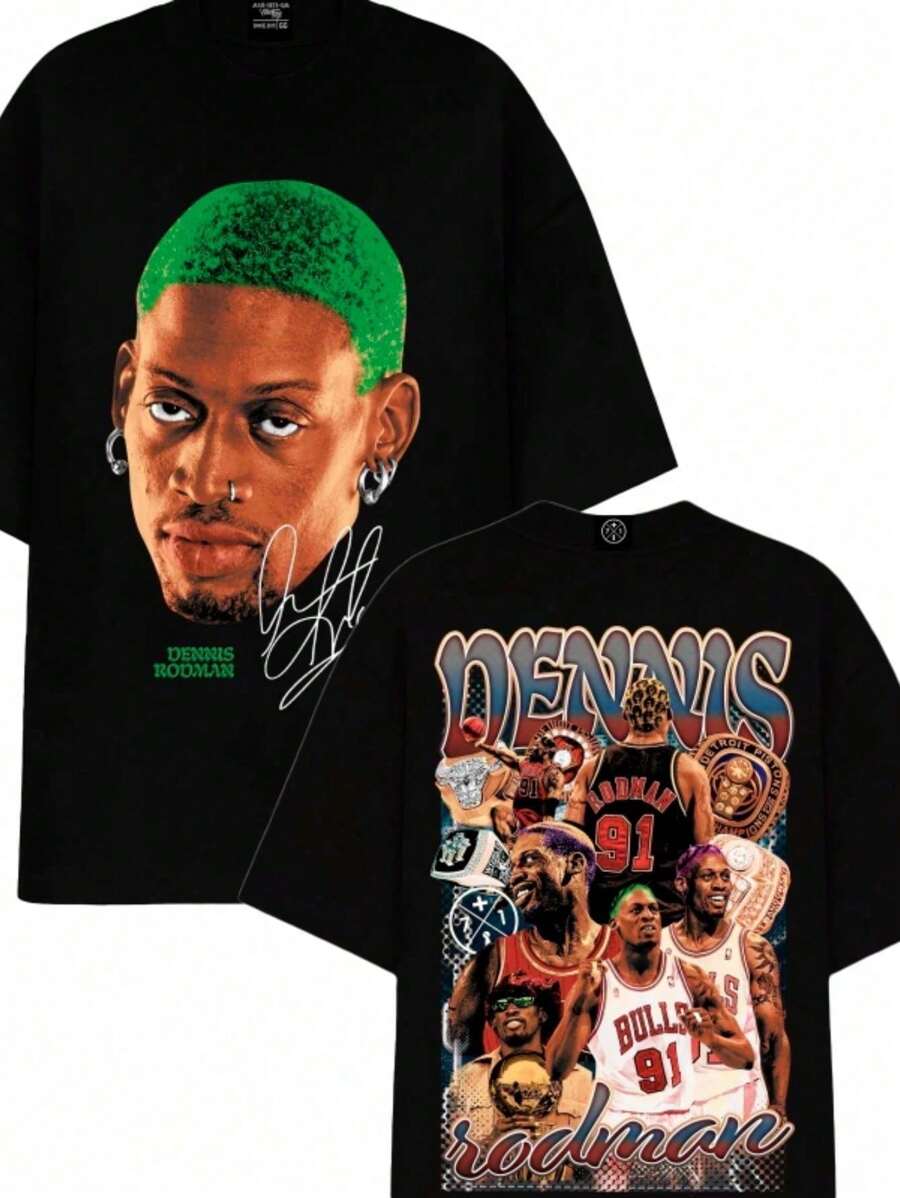 Booteg  Vintage T-Shirt Shirt Blouse Unisex Men Women 100% Cotton Top Premium Streetwear New Release Various Colors!! Plus Size - 黑色 - 查看 1