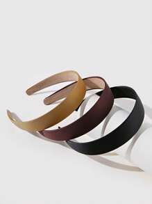 3pcs Solid Wide Headband - Multicolor - View 2