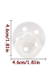 1 Miếng Huyền diệu Núm vú giả In Nhiều màu Thiết kế ( Thích hợp Đối với 0-6 Tháng Em bé Với Kích thước nhỏ , 6-36 Tháng Em bé Với Kích thước lớn ) Chế tạo Của Mềm mại & An toàn Silicone , Tức thì Xoa dịu & Điềm tĩnh Xuống Em bé Đối với Ngủ Và Dễ - trắng - Xem 2
