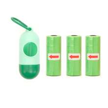 Bolso cambiador de cochecito de bebé con dispensador de bolsas para pañales desechables, dispensador colgante de bolsas de basura para cochecito de bebé con 3 rollos de bolsas de basura