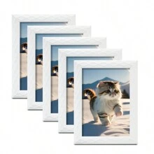 1 pièce ou set de 5 pièces, cadres photo ondulés de 5", 6", 7", 8", 10" (le motif réel peut varier, les photos sont expédiées au hasard), cadres style diamant dans les couleurs noir, blanc, argent, or, convenant comme cadeau pour le Nouvel An, la Saint-Valentin, Noël, souvenir de mariage, pour la décoration de la chambre, du mariage, de la maison, du bureau, à poser sur une table ou à accrocher au mur