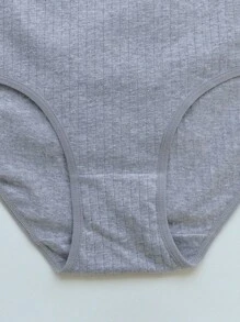 paquete de 4 bragas de mujer de cintura alta y unicolor, ropa interior transpirable y amigable con la piel para uso diario