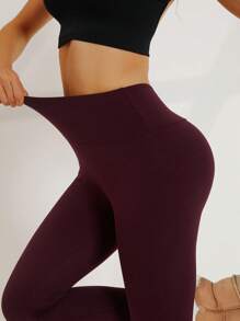 Fleece Lined Leggings Women - Thick Soft High Waisted Black Tummy Control Thermal Warm Pants For Cold Winter