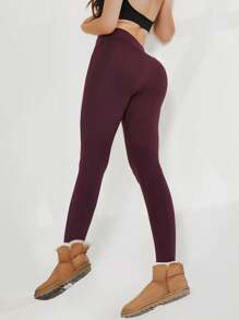 Fleece Lined Leggings Women - Thick Soft High Waisted Black Tummy Control Thermal Warm Pants For Cold Winter