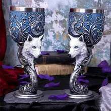 1pc Western Dragon Stem Glass, Stainless Steel 3D Wolf Head Goblet, Skull Design Unbreakable Wine Glass, Suitable For Office, Gaming And Dining - Multicolor - View 12