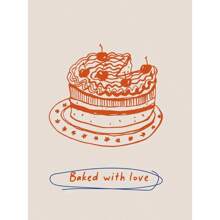 1 件现代厨房美味食物披萨沙丁鱼咖啡下午茶复古海报帆布画墙壁艺术家居装饰无框 - 彩色 - 查看 61